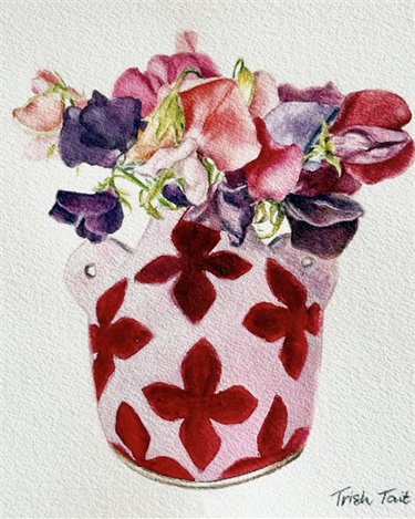 Watercolour of Flowers in a Vase